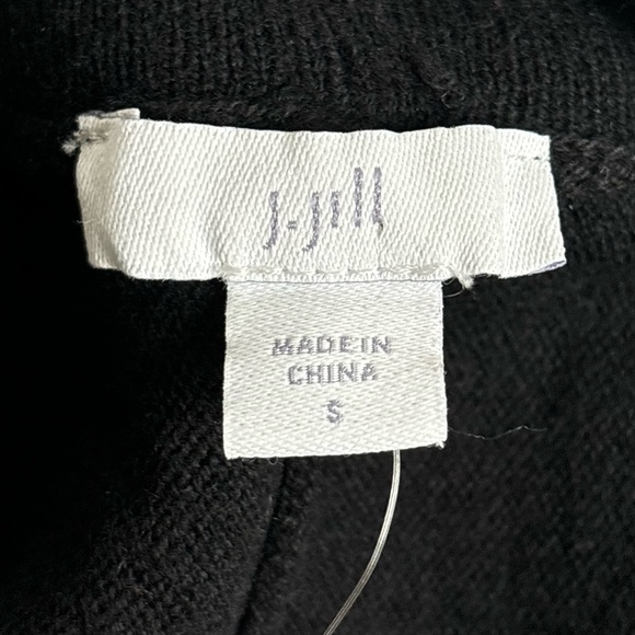 J Jill Seamed Wrap Long Sleeves Sweater Black Size Small - Picture 7 of 12